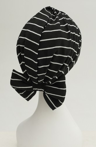 Striped Outer Bonnet 1250-01 Black 1250-01