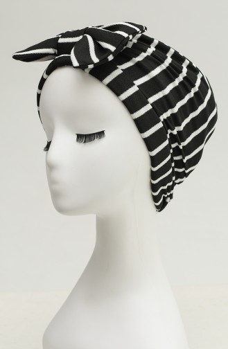 Striped Outer Bonnet 1250-A01 Black 1250-A01