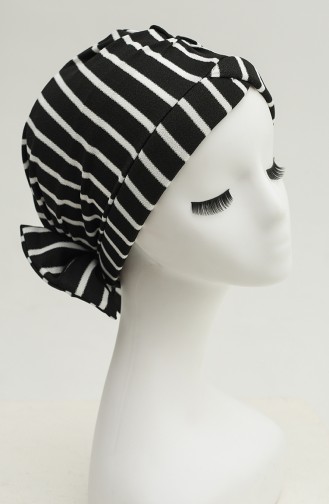 Striped Outer Bonnet 1250-A01 Black 1250-A01