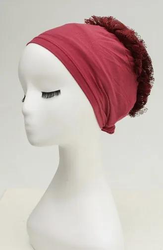 Fırfırlı Bone 7001-15 Koyu Bordo
