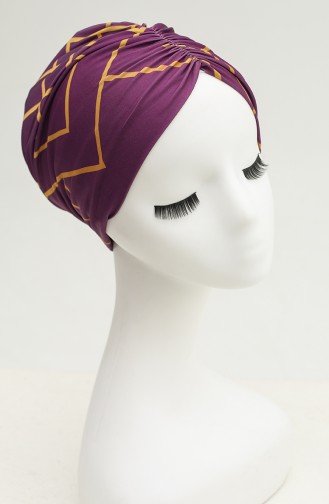 Aubergine Hijab Badeanzug 8006-6-04