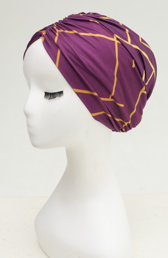 Aubergine Hijab Badeanzug 8006-6-04