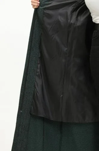 Vivezza Manteau Doublure Estampé à Chevrons 6991-03 Khaki 6991-03