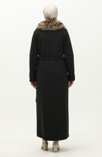 Vivezza Mobile Furry Herringbone Stamp Lined Coat 6993-01 Black 6993-01