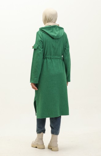 Hooded Shirred Waist Cape 0163-04 Green 0163-04