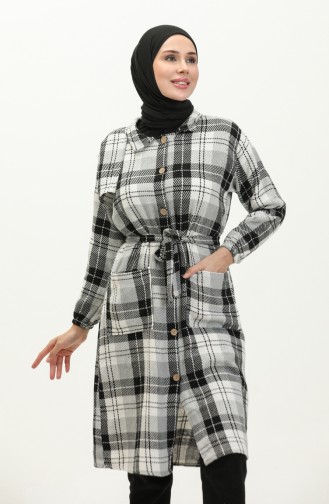 Holzfäller-Tunika mit Karomuster 0164-01 Schwarz Grau 0164-01