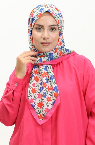 Patterned Soft Scarf 2031-08 Şekerpembe Orange 2031-08