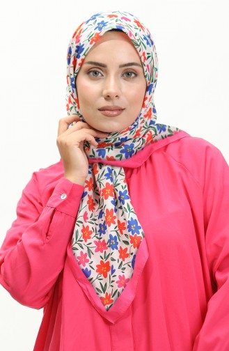 Patterned Soft Scarf 2031-08 Şekerpembe Orange 2031-08