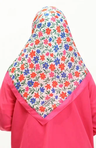 Echarpe Douce à Motifs 2031-08 Şekerpembe Orange 2031-08