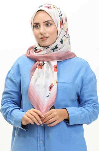 Patterned Cotton Scarf 2032-02 Dusty Rose 2032-02