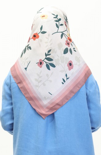 Patterned Cotton Scarf 2032-02 Dusty Rose 2032-02