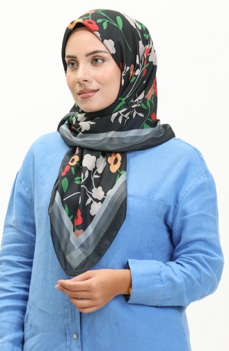 Echarpe Coton à Motifs 2032-05 Noir 2032-05