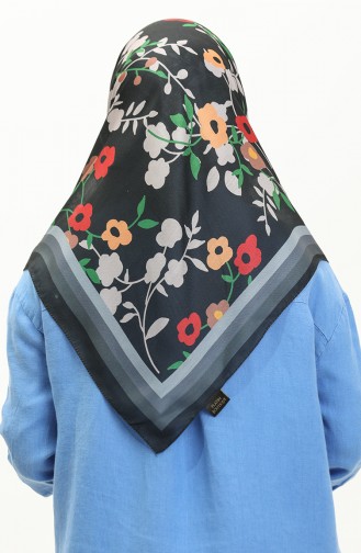 Echarpe Coton à Motifs 2032-05 Noir 2032-05