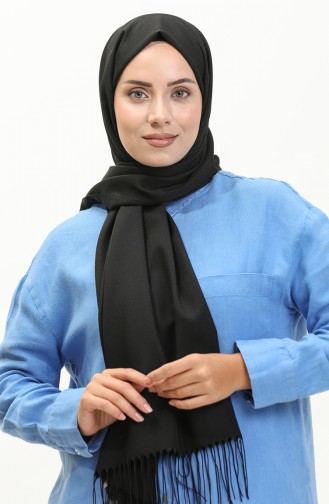 Plain Shawl Prskt-01 Black 01