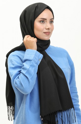 Plain Shawl Prskt-01 Black 01