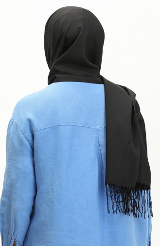 Plain Shawl Prskt-01 Black 01