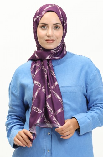 Geometry Patterned Soft Shawl 2033-04 Light Purple 2033-04