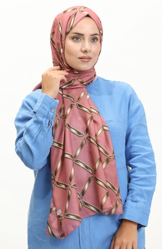 Geometry Patterned Soft Shawl 2033-07 Dusty Rose 2033-07