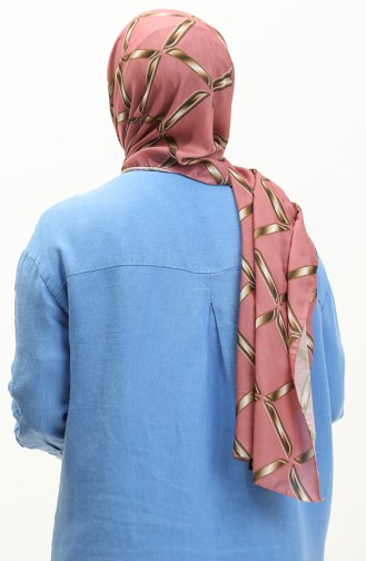 Geometry Patterned Soft Shawl 2033-07 Dusty Rose 2033-07