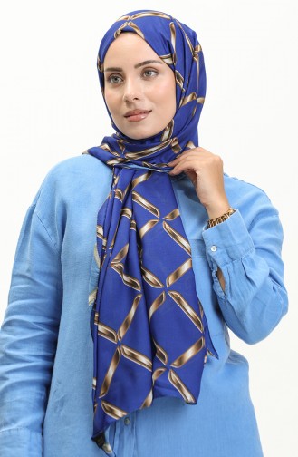 Geometri Desenli Soft Şal 2033-09 Saks