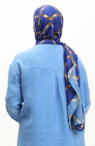 Geometri Desenli Soft Şal 2033-09 Saks
