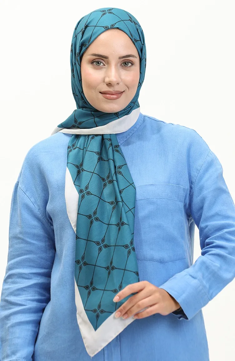 Patterned Cotton Shawl 2034-09 Oil 2034-09