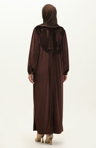 Besticktes Samtkleid 24K9060-03 Braun 24K9060-03
