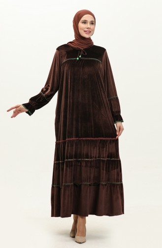 Robe Velours Avec Poches 24K9063-01 Marron 24K9063-01