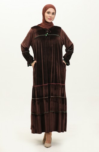 Robe Velours Avec Poches 24K9063-01 Marron 24K9063-01