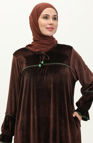 Robe Velours Avec Poches 24K9063-01 Marron 24K9063-01