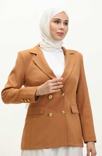 جاكيت بجيب وزر 3003-02 بني جملي 3003-02