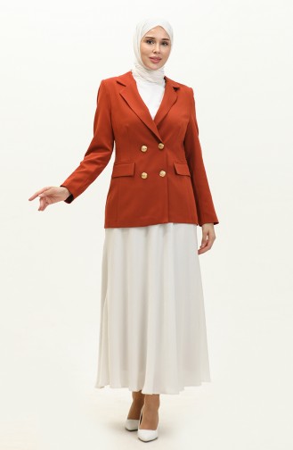 Double Button Blazer Jacket 3003-03 Brick 3003-03