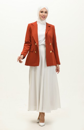 Double Button Blazer Jacket 3003-03 Brick 3003-03