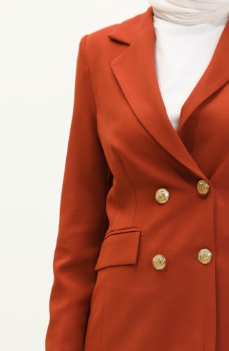 Double Button Blazer Jacket 3003-03 Brick 3003-03