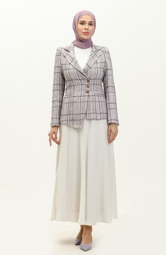 Tweed Crop Jacket 3004-01 Lilac 3004-01