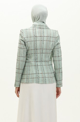 Tweed Crop Jacket 3004-02 water Green 3004-02