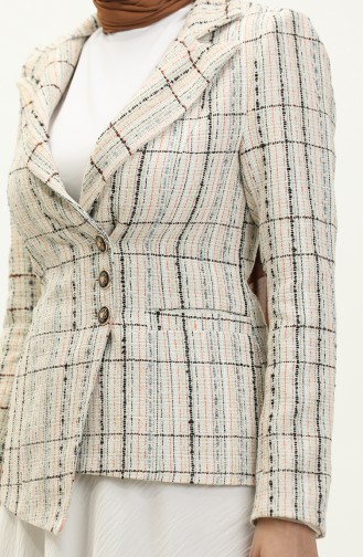 Tweed Crop Jacket 3004-03 Ecru 3004-03