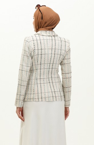 Tweed Crop Jacket 3004-03 Ecru 3004-03