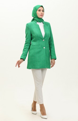 Tweed Blazer Jacket 3006-02 Green 3006-02