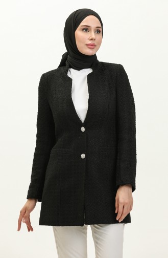 Tweed Blazer Jacket 3006-03 Black 3006-03