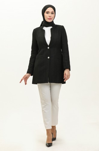 Tweed Blazer Jacket 3006-03 Black 3006-03