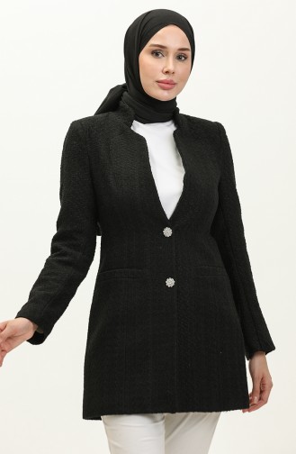 Tweed Blazer Jacket 3006-03 Black 3006-03