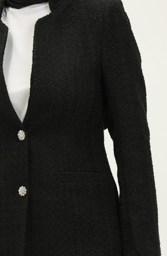 Tweed Blazer Jacket 3006-03 Black 3006-03