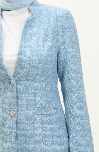 Tweed Blazer Jacket 3006-04 Blue 3006-04