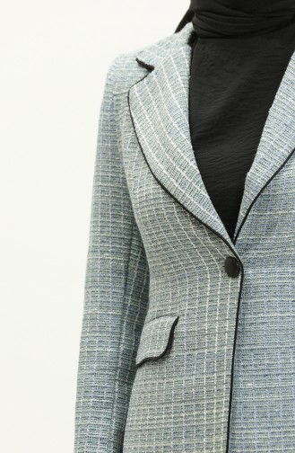 Single Button Blazer Jacket 3007-03 Green 3007-03