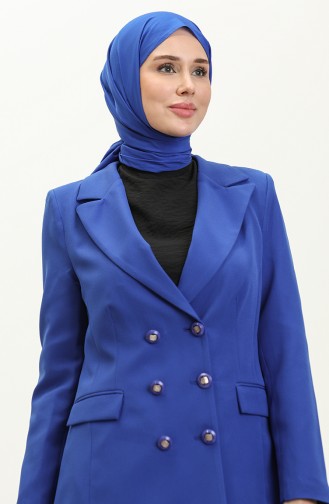 Double-breasted Collar Jacket 5002-03 Sax 5002-03
