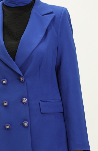 Double-breasted Collar Jacket 5002-03 Sax 5002-03
