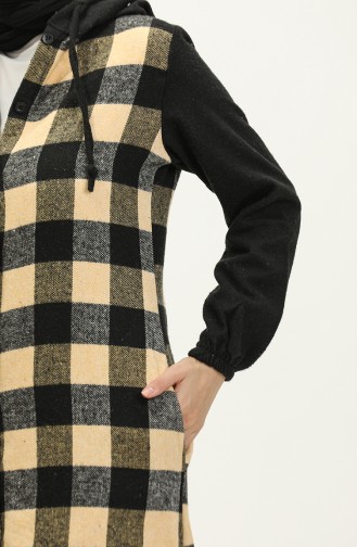 Tunique De Bûcheron A Capuche A Motifs 0159-02 Noir Jaune 0159-02