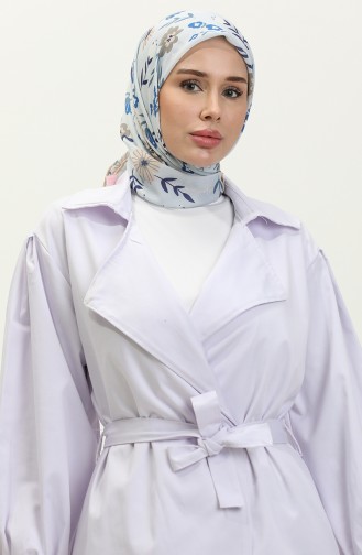 Cape Met Brede Kraag En Riem 0162-02 Wit 0162-02