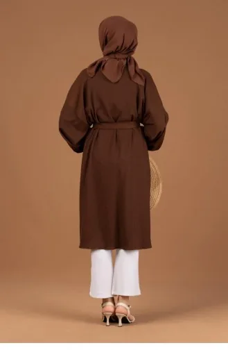 Svt2488K Kimono Met Riem En Tailleriem Bruin 2363
